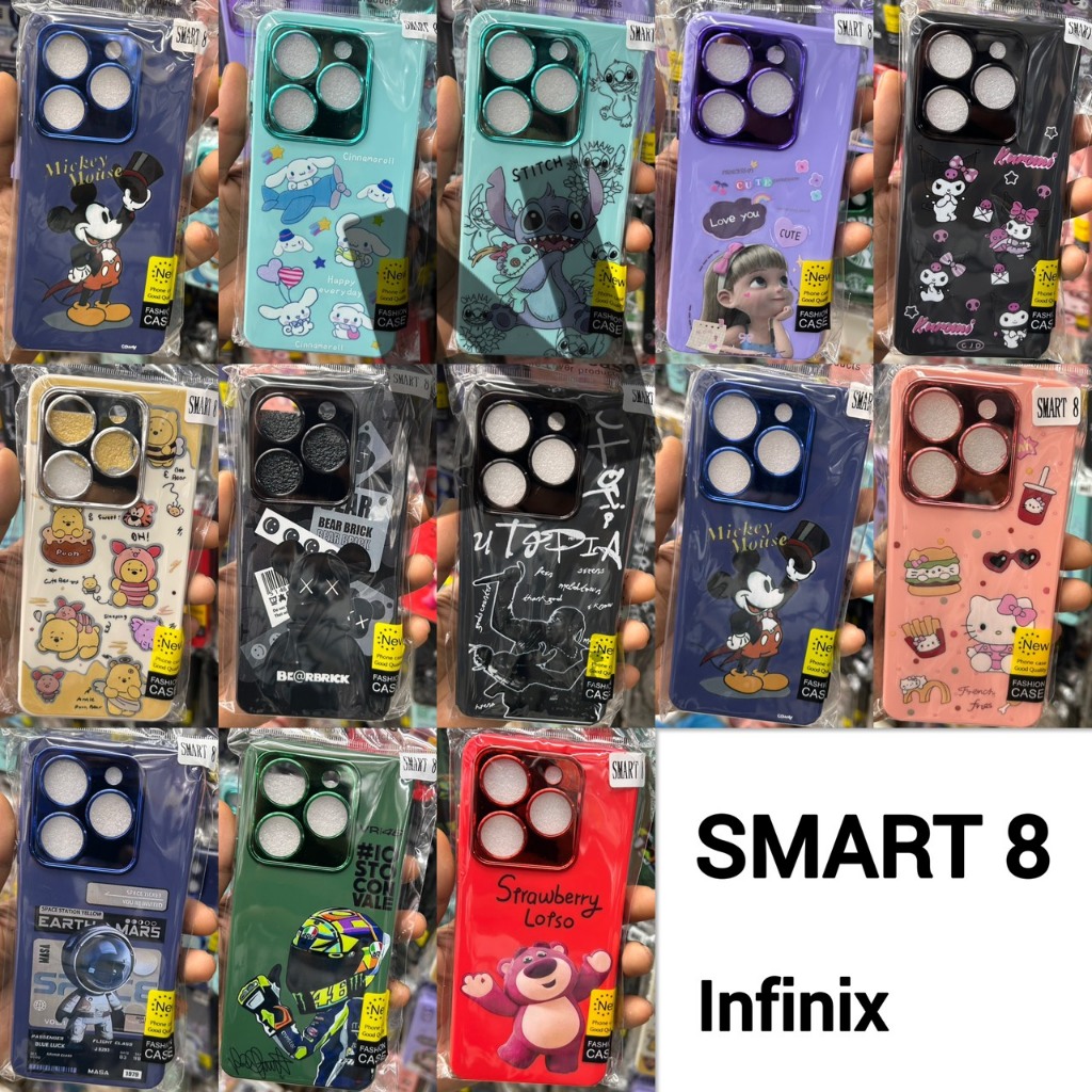 CASE เคส📲 รุ่น infinix SMART 8กำมะหยี่ ลายการ์ตู