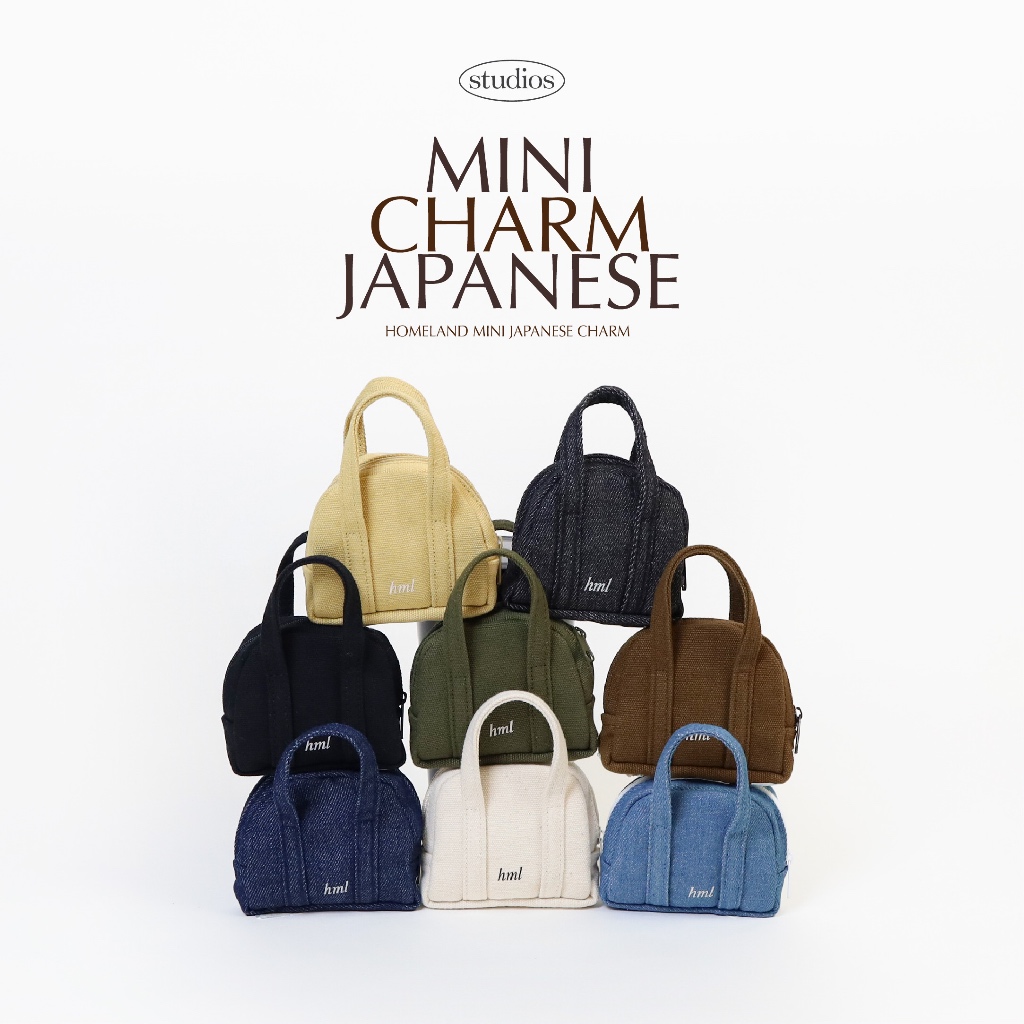 รุ่นใหม่! HOMELAND - กระเป๋าจิ๋ว ผ้า canvas รุ่น Japanese Charm มีซิป ห้อยได้