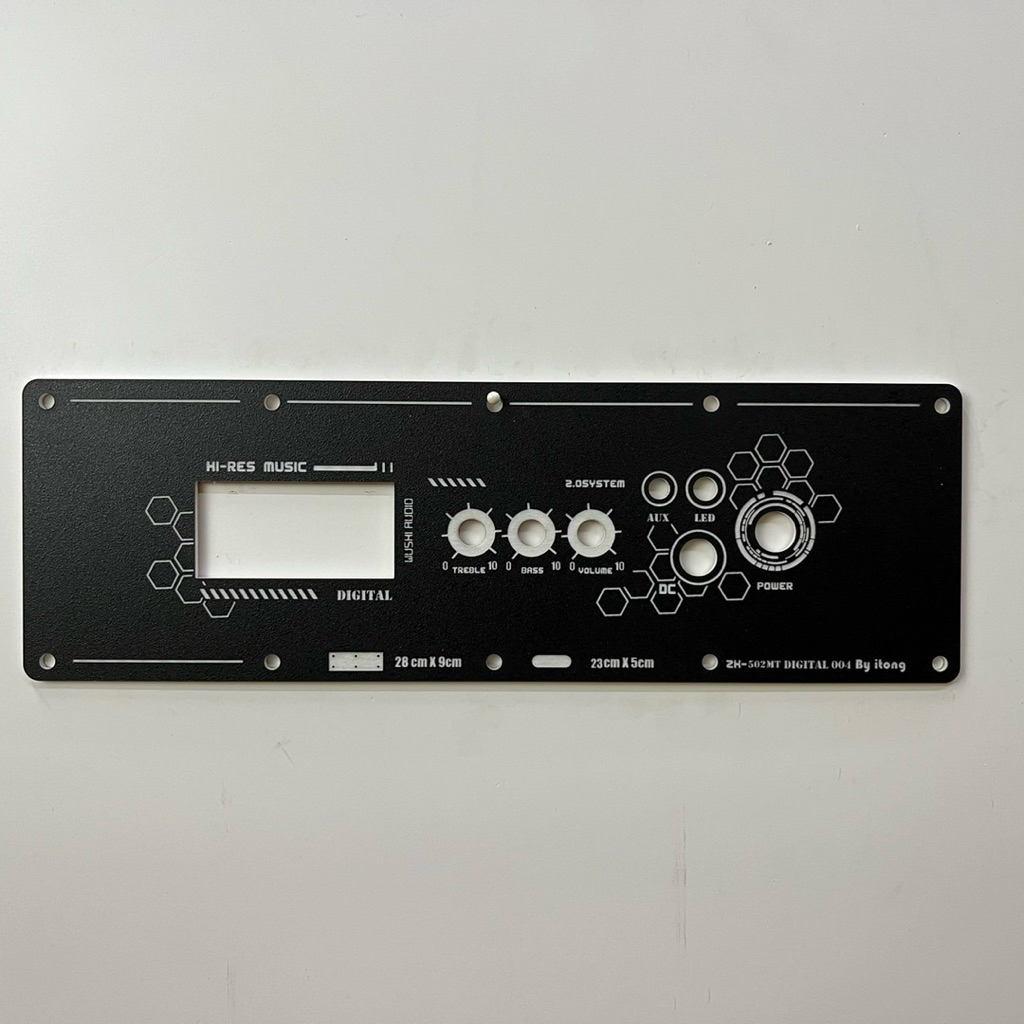 แผ่นเพลทลำโพง Bluetooth DIY รุ่น Zk-502MT Digital 004 สีดำด้าน ผิวทราย