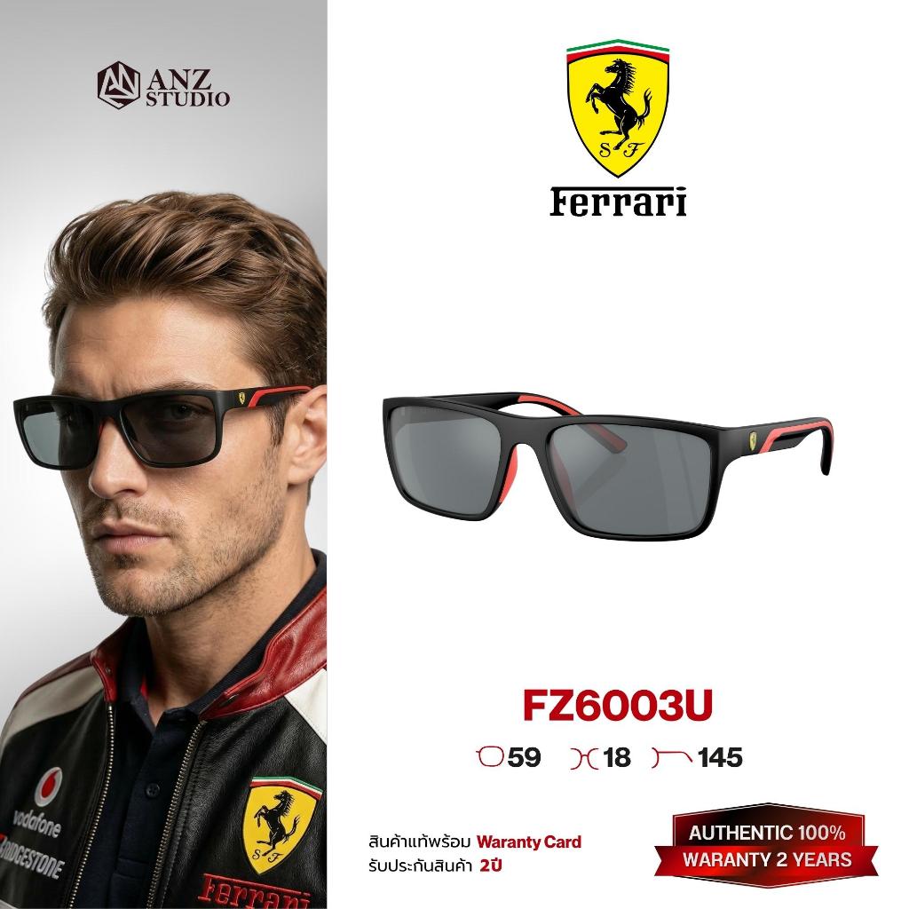 ANZ STUDIO | FERRARI FZ6003U แว่นกันแดดทรง Rectangle ดีไซน์ Racing เลนส์ Mirror น้ำหนักเบา ของแท้รับ