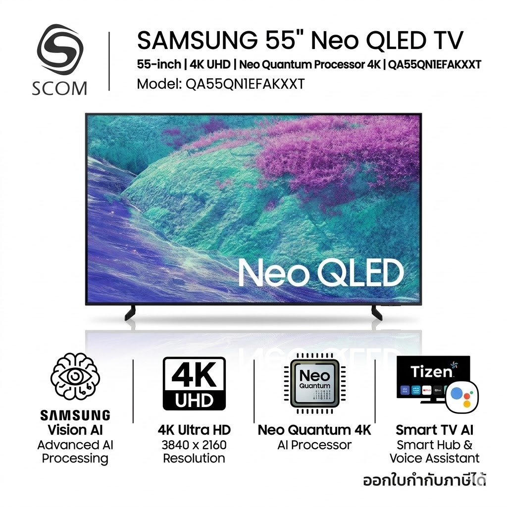 (กรุงเทพฯส่งด่วน) SAMSUNG 55" Neo QLED QN1EF 4K Samsung Vision AI Smart TV
