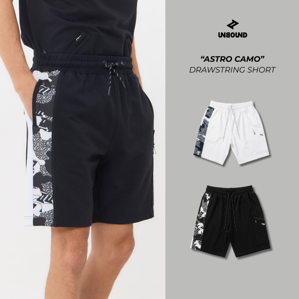 UNBOUND ASTRO CAMO DRAWSTRING SHORTS กางเกงขาสั้นลายคาโม่