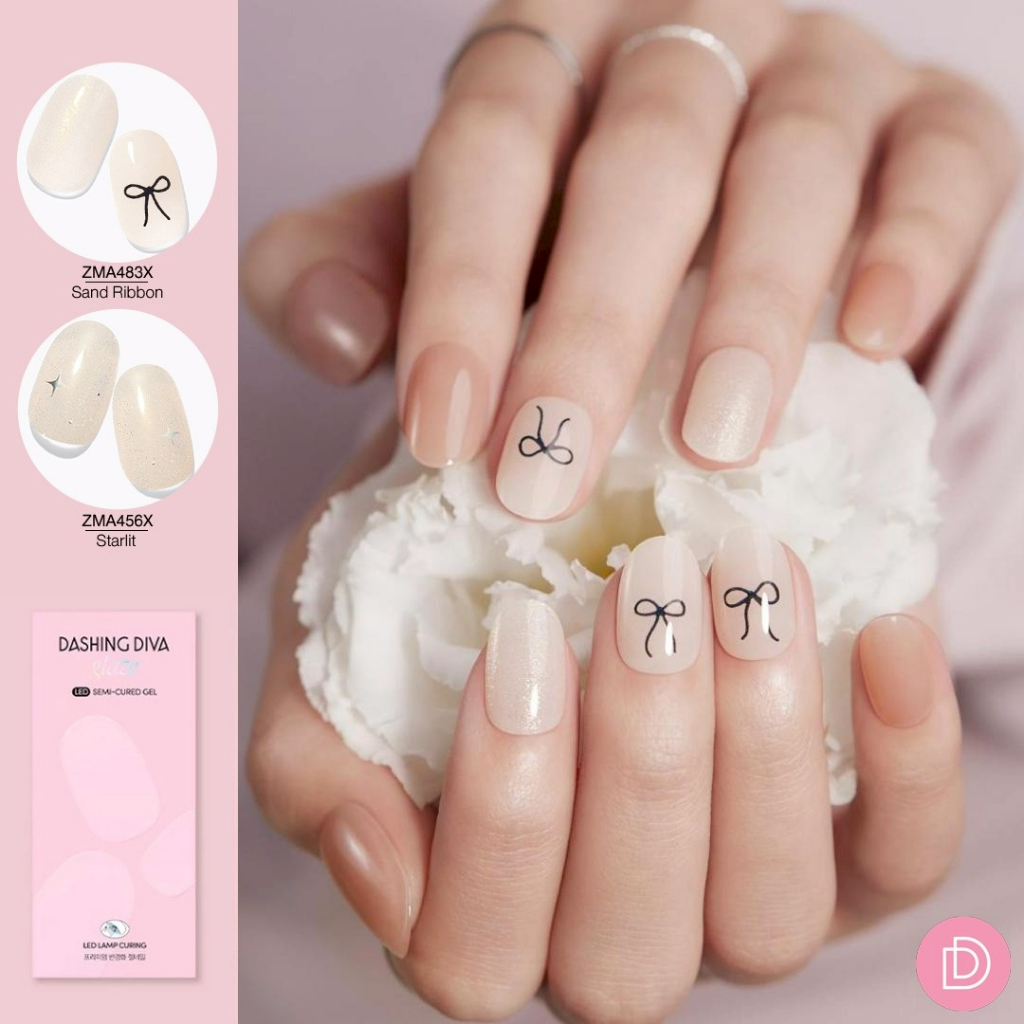 Dashing Diva แผ่นเจลติดเล็บ Glaze รุ่น ZMA465X-ZMA483X จำนวน 1 กล่องมี 30 เล็บ (ใช้คู่กับเครื่องอบเล็บ)