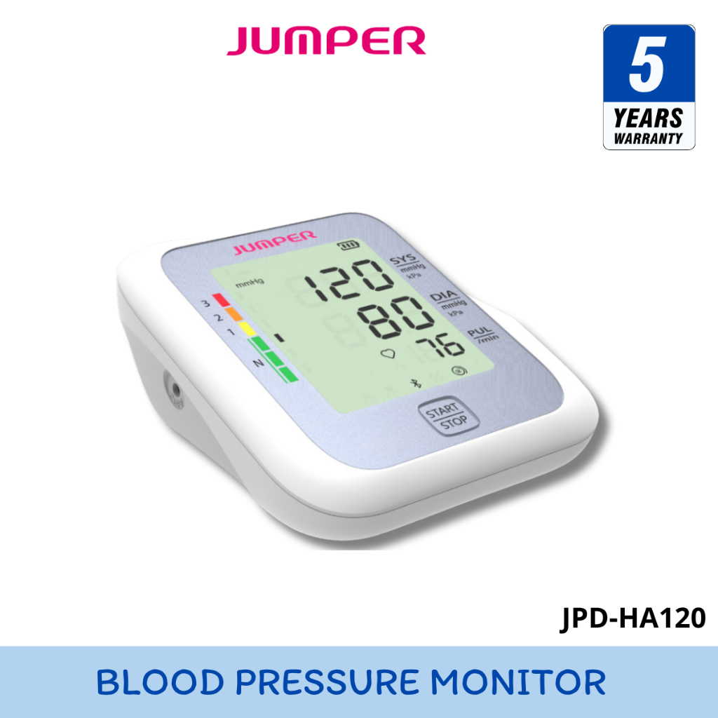 Jumper Blood Pressure Monitor เครื่องวัดความดันโลหิตแบบดิจิตอล รุ่น JPD-HA120 [รับประกันตัวเครื่อง 5