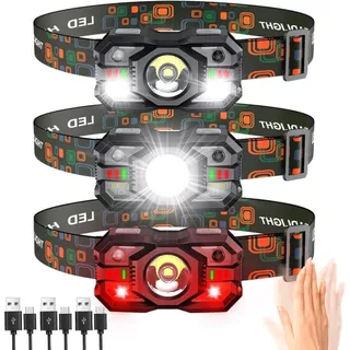 ไฟฉายคาดหัว LED แรงสูง ไฟหน้าเซนเซอร์ ไฟส่องกบ ตัดหมอก กันน้ำ แบตอึด ใช้งานสะดวก พร้อมส่งจากไทย