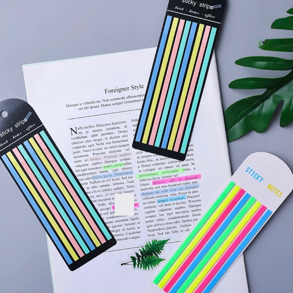 กระดาษโน๊ตไฮไลด์โปร่งแสง highlight tape กระดาษโน๊ตใส ป้องกันหนังสือเลอะจากการขีด เครื่องเขียน อุปกรณ์การเรียน