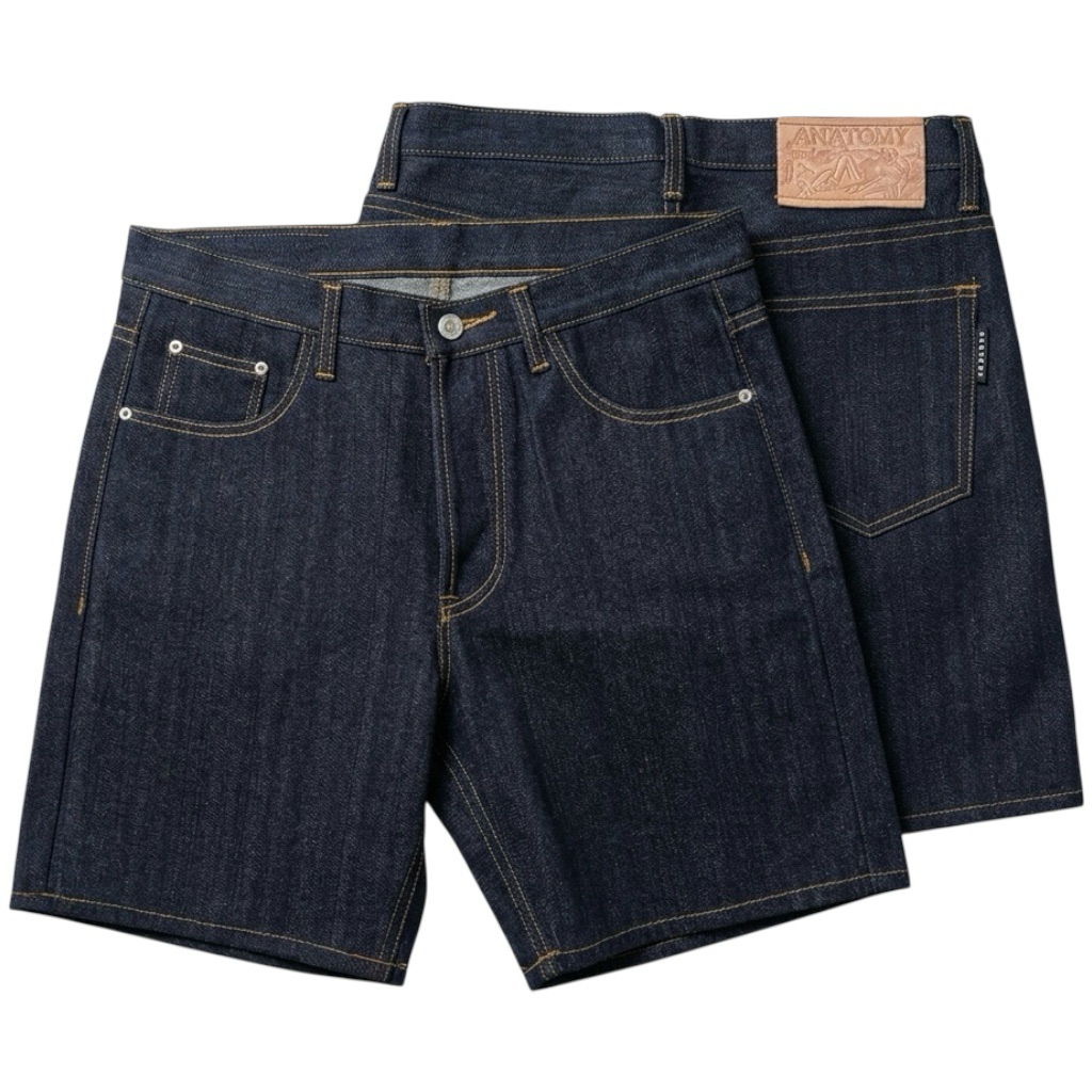 Anatomy - กางเกงยีนส์ขาสั้นผู้ชายรุ่น STROKE TAIL ทอแบบ BrokenTwill 14.25oz.(ล็อตสุดท้ายไม่ผลิตเพิ่ม)