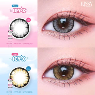 🔥คอนแทคเลนส์ Silicone Hydrogel✨Gina / Icy-x (Kissylens) ✨ขนาดบิ๊กอายโตมาก✨Brown / Gray / Black