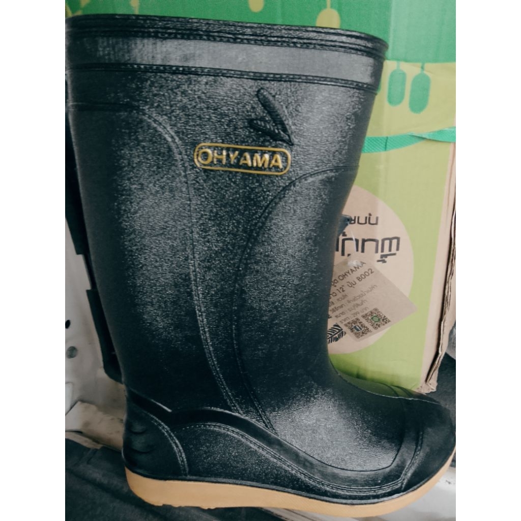 รองเท้าบูทยางพารา OHYAMA สูง 12 นิ้ว กันลื่นทุกสภาพแวดล้อม