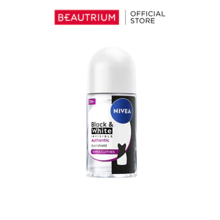 NIVEA Black&White Authentic Roll On ผลิตภัณฑ์ระงับกลิ่นกาย 50ml