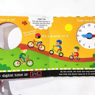 หนังสือฝึกบอกเวลา Click! Clack! Clock! (Board Book) หนังสือเด็ก ฝึกบอกเวลา บอร์ดบุ๊ค earn to tell the time