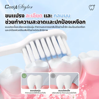 [3แถม1]CoolAstylerแปรงสีฟัน หัวแปรงบางพิเศษ3MMใช้สบาย กว้าง16MMแปรงไว ขนแปรงPedexเยอรมันไม่บาดเหงือก