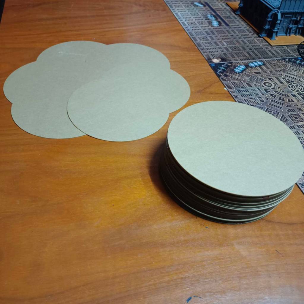 แผ่นอะคริลิควงกลมใส ขนาดเส้นผ่านศูนย์กลาง 7.57 นิ้ว (4 ซม+6 นิ้ว) Objective Marker Warhammer 40k/AoS