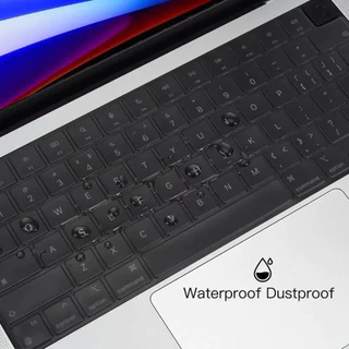Silicone Keyboard Cover For MacBook TPUดำ ซิลิโคนคีย์บอร์ดแมคบุค กันน้ำ กันฝุ่น แผ่นคลุมคีย์บอร์ด