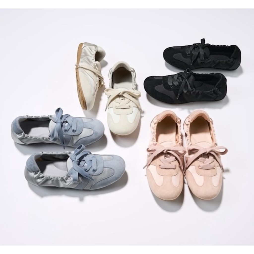 🇯🇵👟GU (พร้อมส่ง)  รองเท้าGathered ballet Sneakers🇯🇵👟