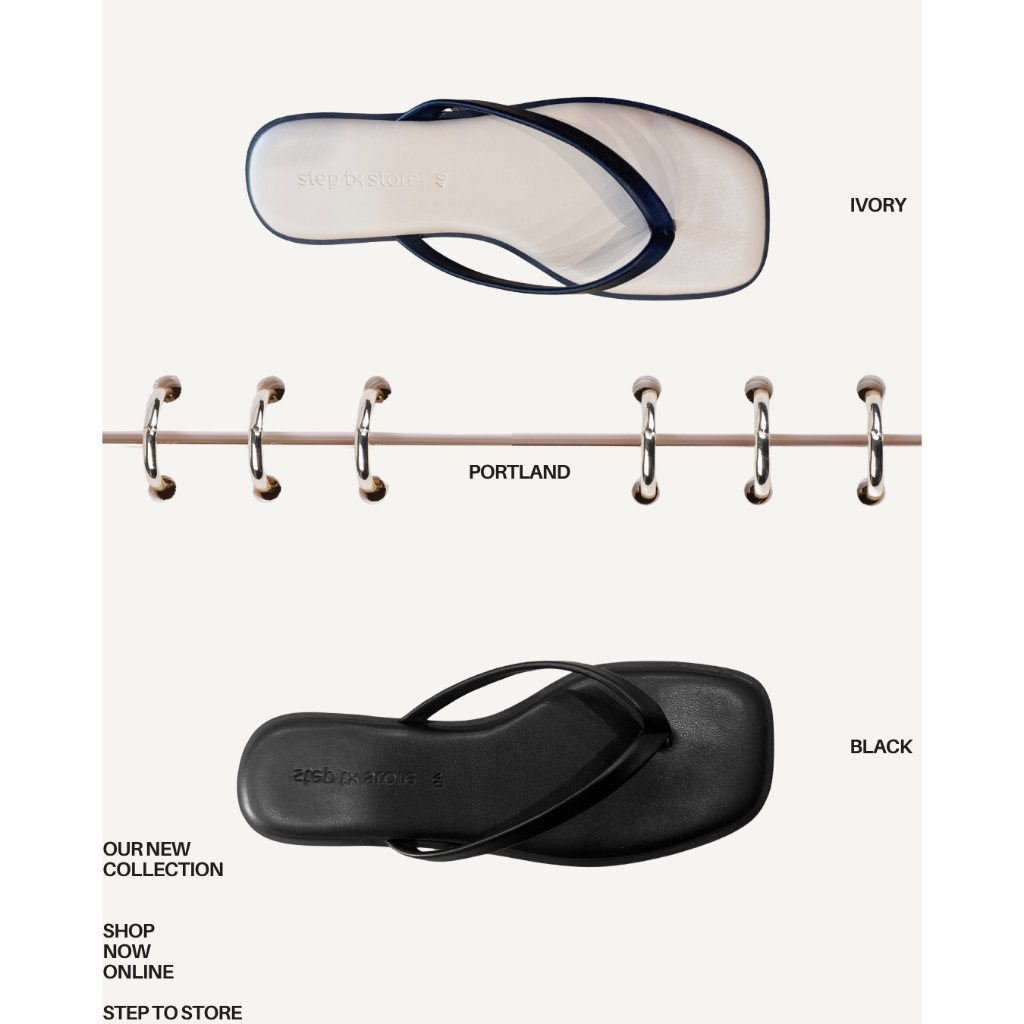 Made in Thailand 🇹🇭 (แนะนำ+1ไซส์) step to store PORTLAND - รองเท้าแตะ รองเท้าผู้หญิง