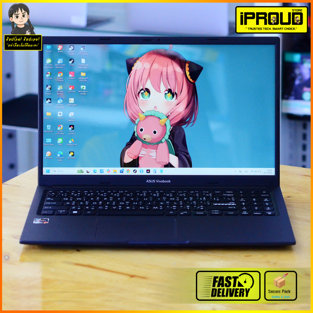 [มือสอง] โน๊ตบุ๊ค ASUS M1502YA-NJ706WA Ryzen 7 7730U RAM 16GB SSD 512GB ประกันศูนย์ยาวถึง 2027