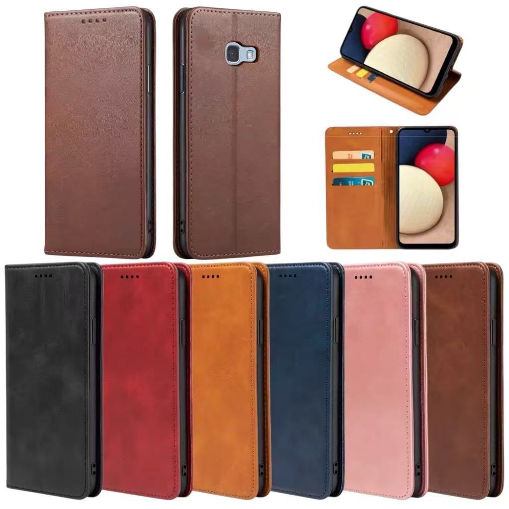 เคสฝาพับ กระเป๋าหนัง สำหรับ SAMSUNG J7pro J7prime J4plus กันกระแทก เปิดปิด ใส่บัตร ตั้งได้