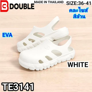 รองเท้าหุ้มหัวรัดส้นหญิงใส่นุ่มสบายเท้าไม่อับชื้น สีขาว EVA รุ่น TE3141 เบอร์ 36-41 ราคา 65 บาท