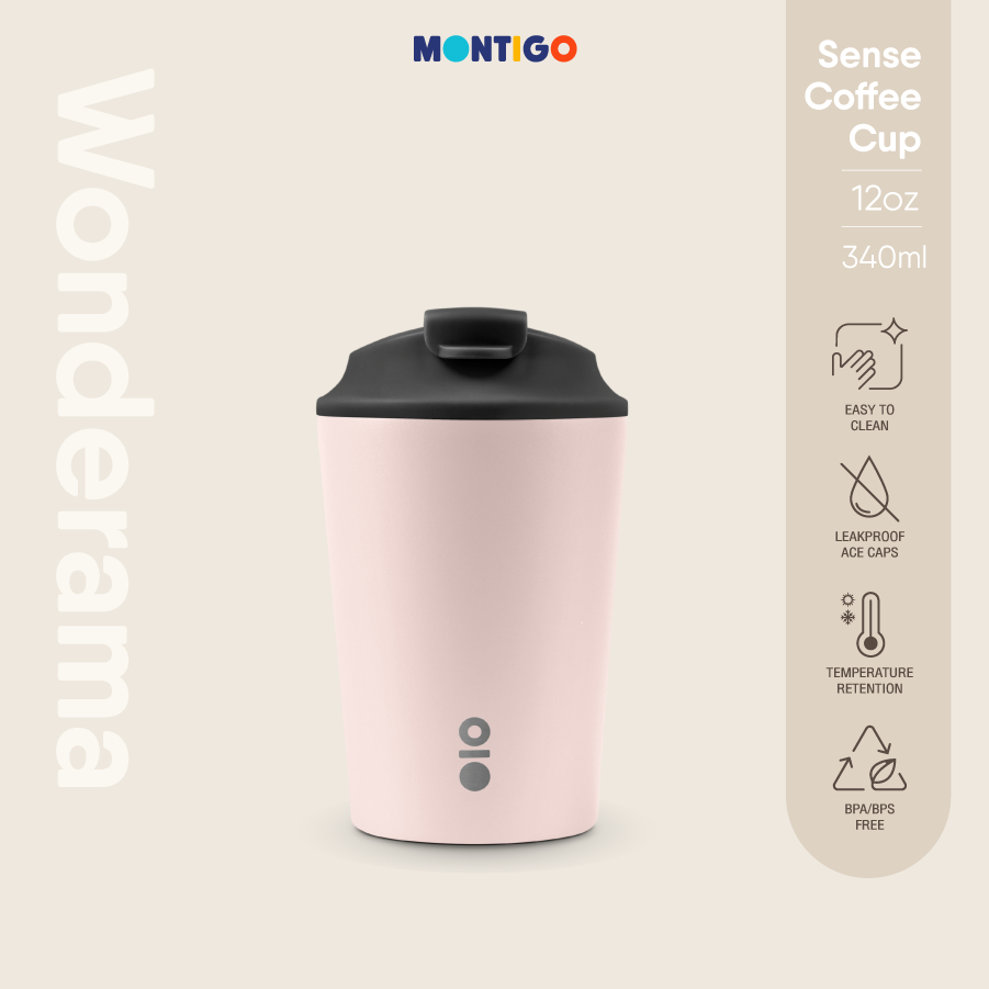 MONTIGO Wonderama Sense Coffee Cup Regular l Green 12OZ / 340ml (แก้วเก็บความร้อน-เย็น)