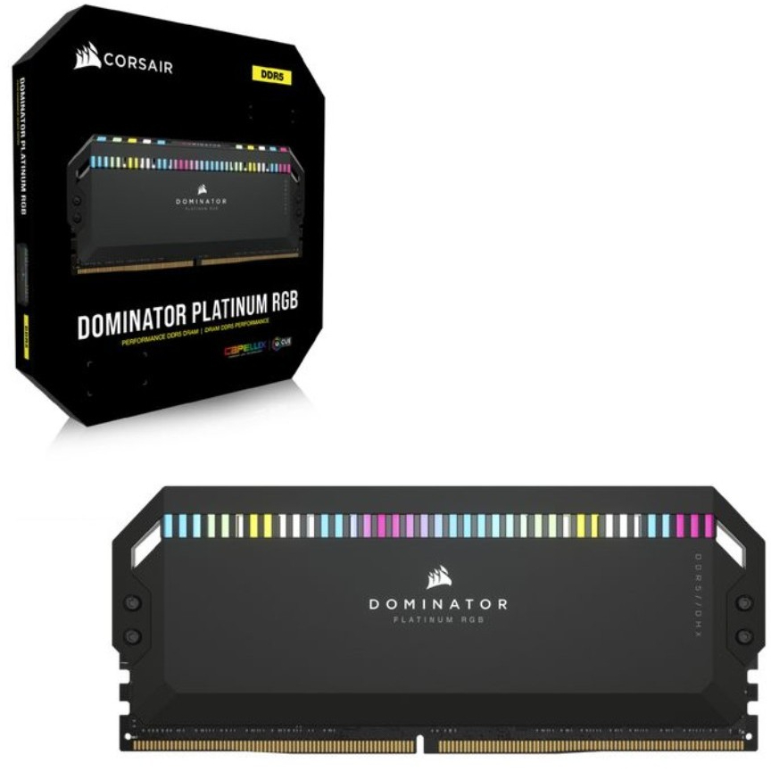 CORSAIR DOMINATOR PLATINUM RGB BLACK DDR5 64GB (2X32GB) 6000MHZ CL30