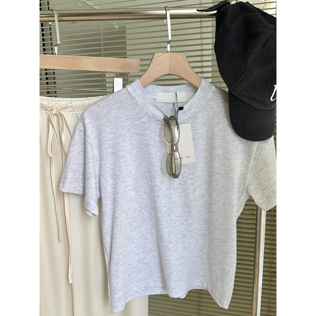 (Pre-Order) Dancing Riot soft grey jersey tee จัดส่ง 3-6April :)