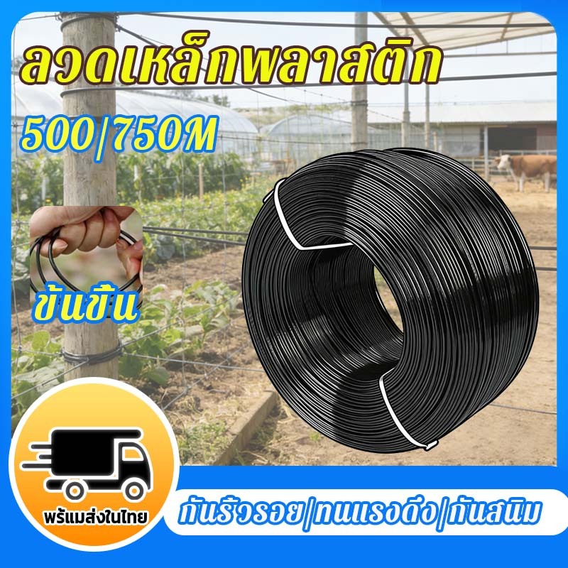 2.5/3.0ลวดพลาสติก PET งานเกษตร กันสนิม ใช้ตกแต่งต้นไม้ ค้ำบอนสี มัดสายไฟ หรือสิ่งของตามต้องการ