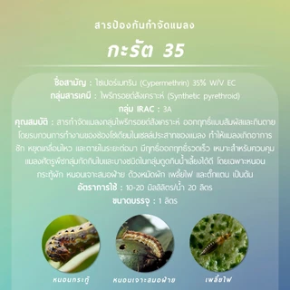 กะรัต35​ จาก ICP ลัดดา (ไซเพอร์เมทริน​ 35% EC)​ 1​ ลิตร