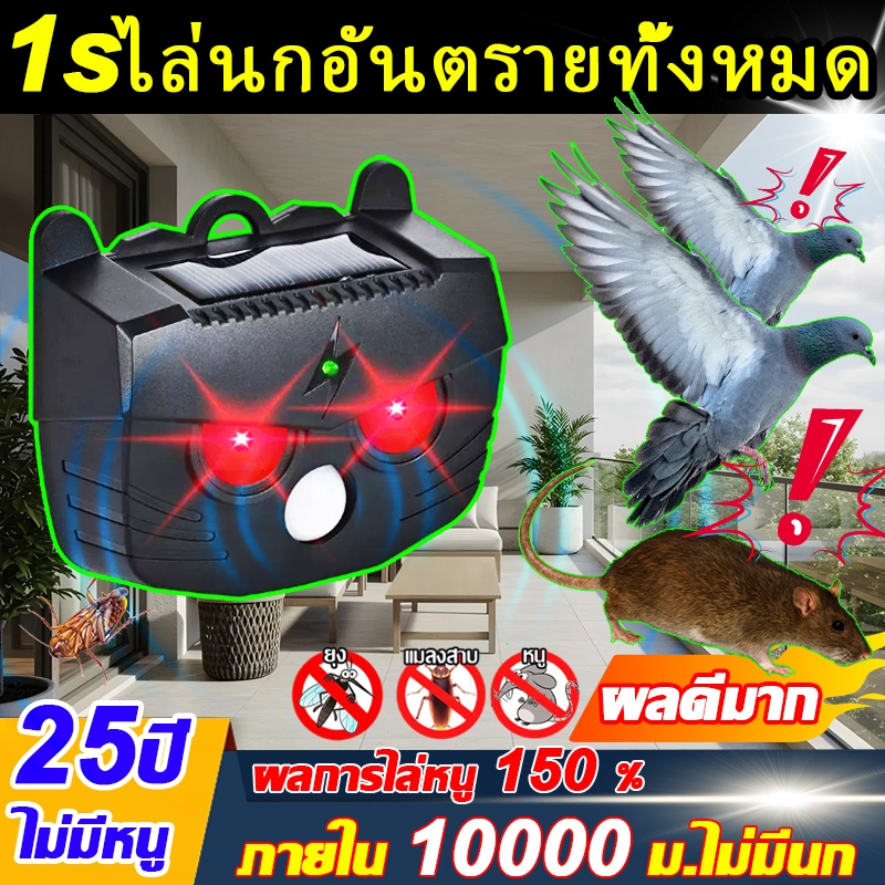 BT หมื่นเมตรไม่มีนก🕊️ ไล่นกพิราบ ยาไล่นก การแปลงความถี่อัจฉริยะ ที่ไล่นก ไม่เป็นอันตรายต่อสัตว์เลี้ยงและคน ไล่นกได้ผลดี