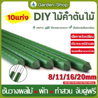 【COD】เสาไม้เลื้อย 10แท่ง กระกางต้นไม้ ไม้ค้ำต้นไม้ ท่อเหล็กPE หลักไม้เลื้อย เสาต้นไม้ ยาว 60-180 ซม. หนา 8-20 มม. PE