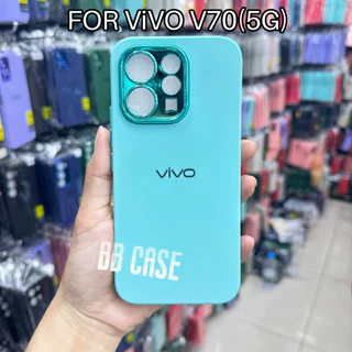 เคสกำมะหยี่สีพื้นโครเมี่ยมกล้อง รุ่น VIVO V70(5G)/V70FE(5G) ตรงรุ่น (มี8สี)เคสกำมะหยี่สีพื้น สินค้าพร้อมจัดส่งในไทย