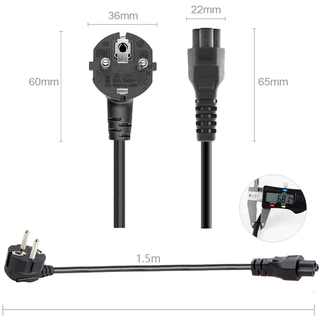 สายไฟคอม 1.5M หัว C5 Power Cable PC Monitor CPU สายจ่ายไฟคุณภาพสูง COD