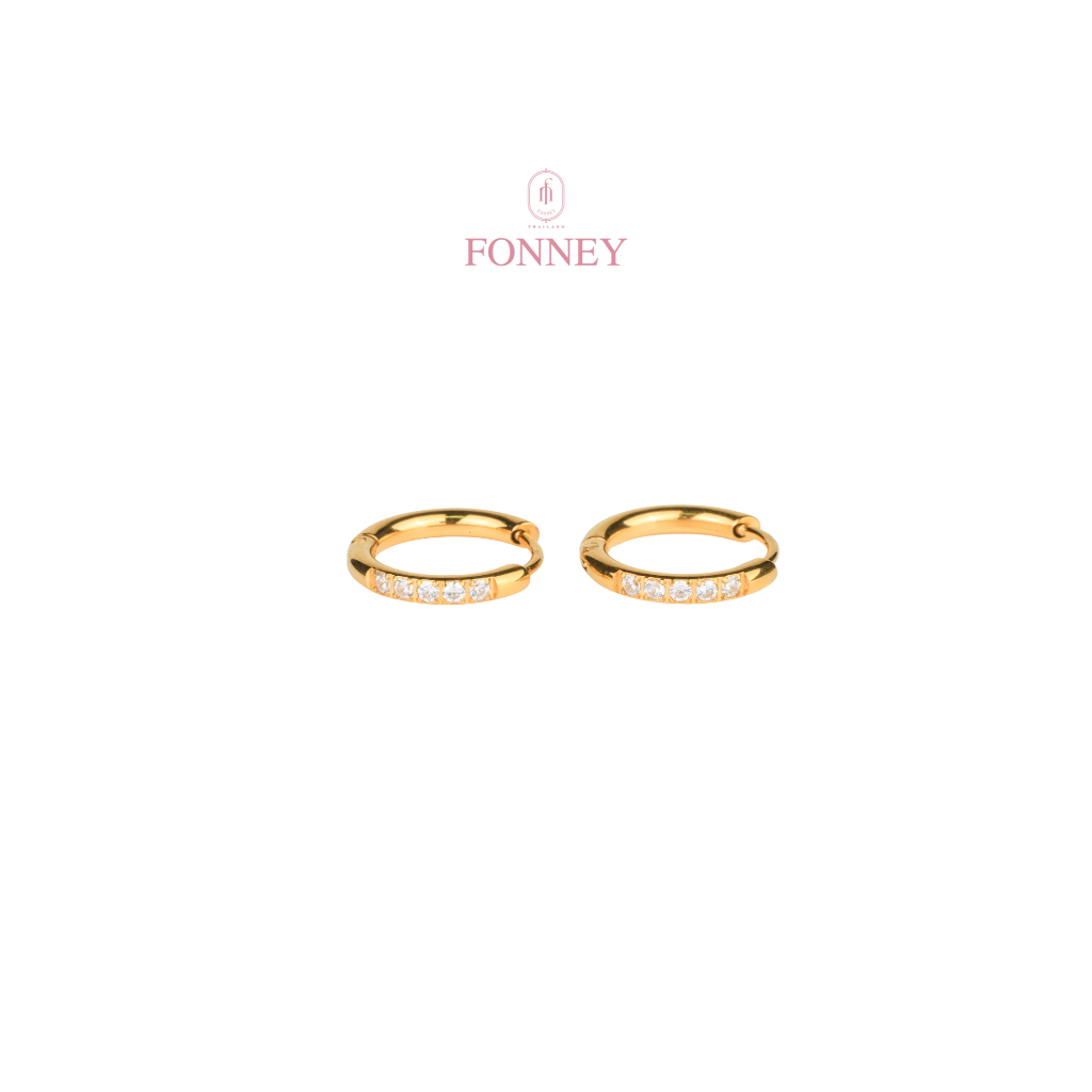 ER-01Fonney ต่างหู สแตนเลสแท้ไม่ลอกไม่ดำ