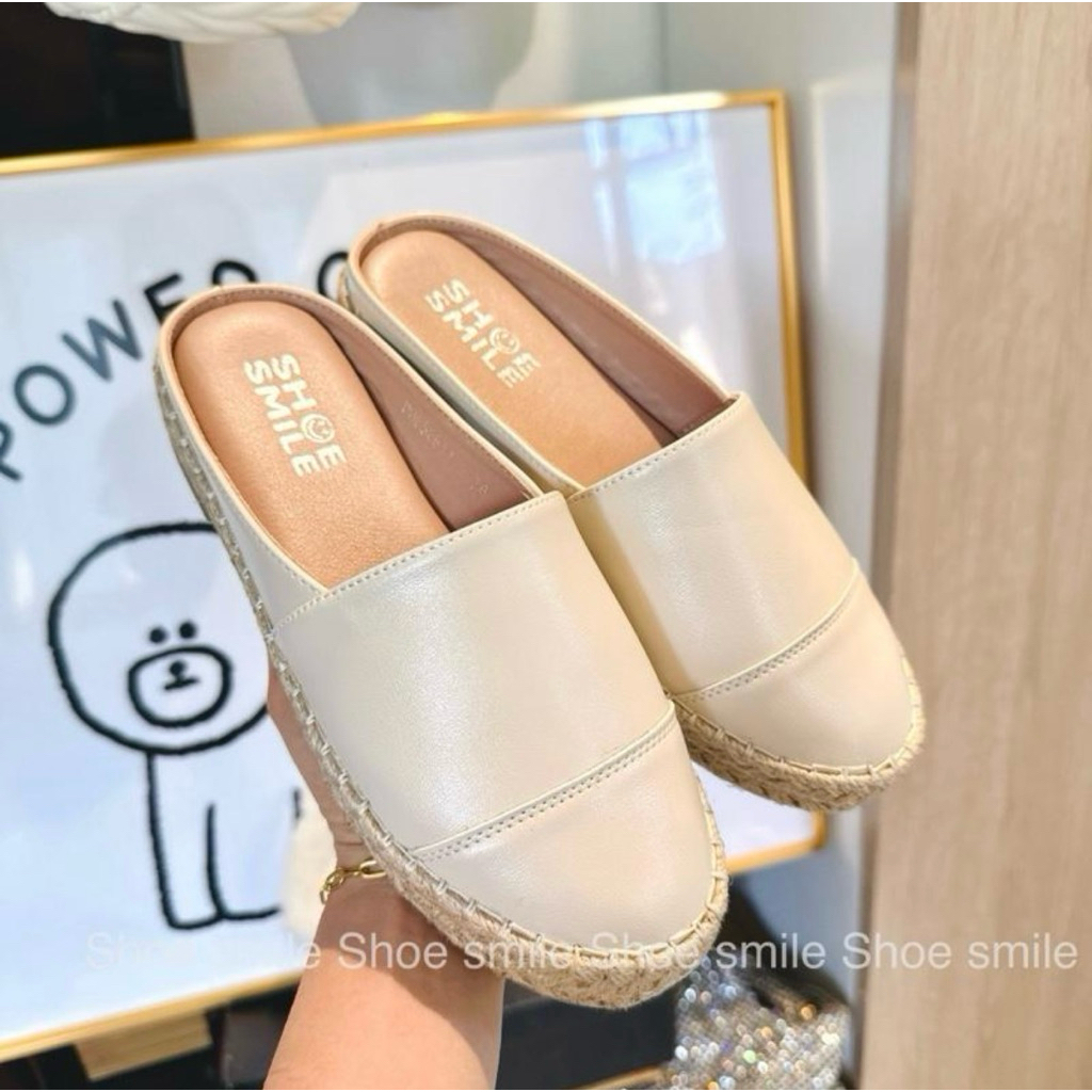 อยู่ไทยส่งไว/ขนาดเล็ก+เพิ่ม1sizeจากที่ใส่บ่อย/หนา1.5นิ้ว/รองเท้าสลิปออนเปิดส้นแฟชั่นผู้หญิงลำลอง/DH650611J
