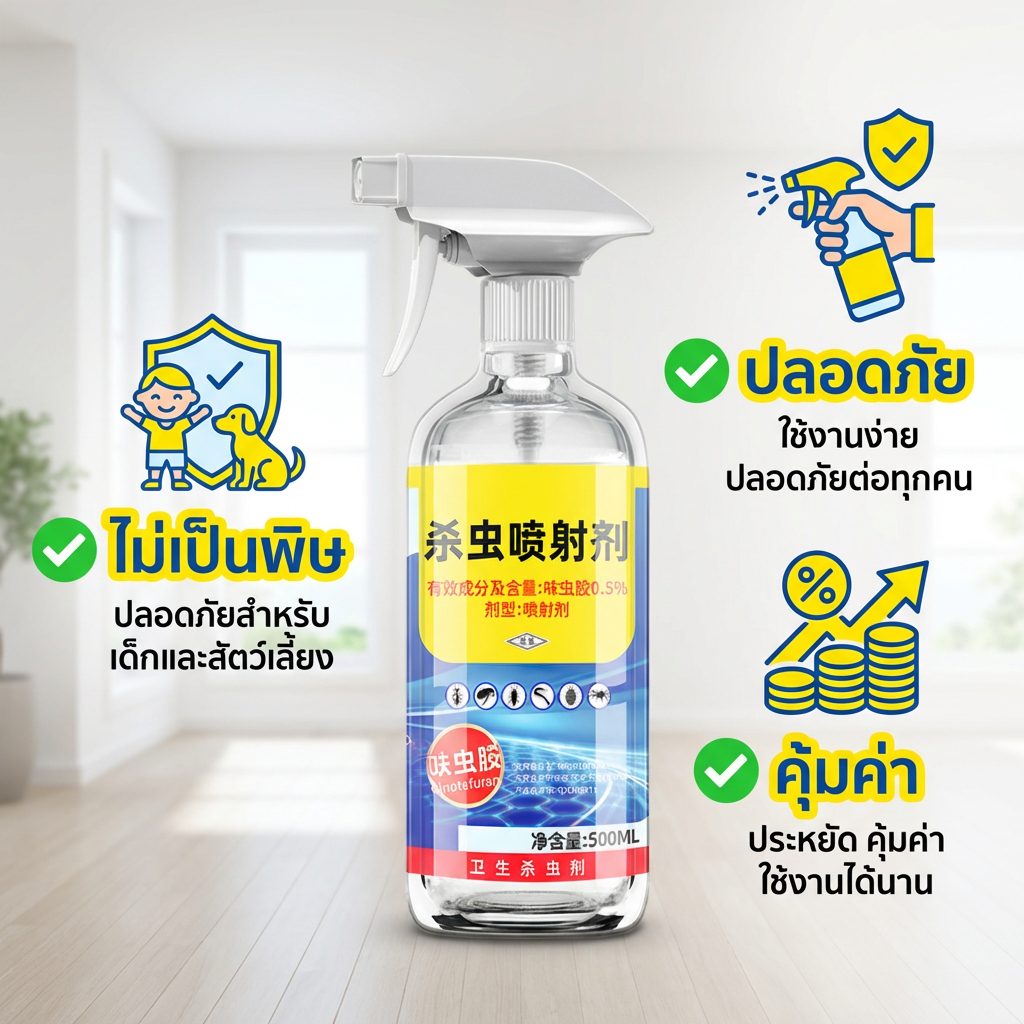 ฉีดปุ๊บ เห็นผลทันที ยาฉีดมด ยาฆ่ามด สเปรย์กำจัดมด 500ml ใช้ได้ทั้งในบ้านและบริเวณสวนผลไม้ ราคา ถูกที่สุด ดีลบีเคเค แกลเลอรีภาพที่ 4