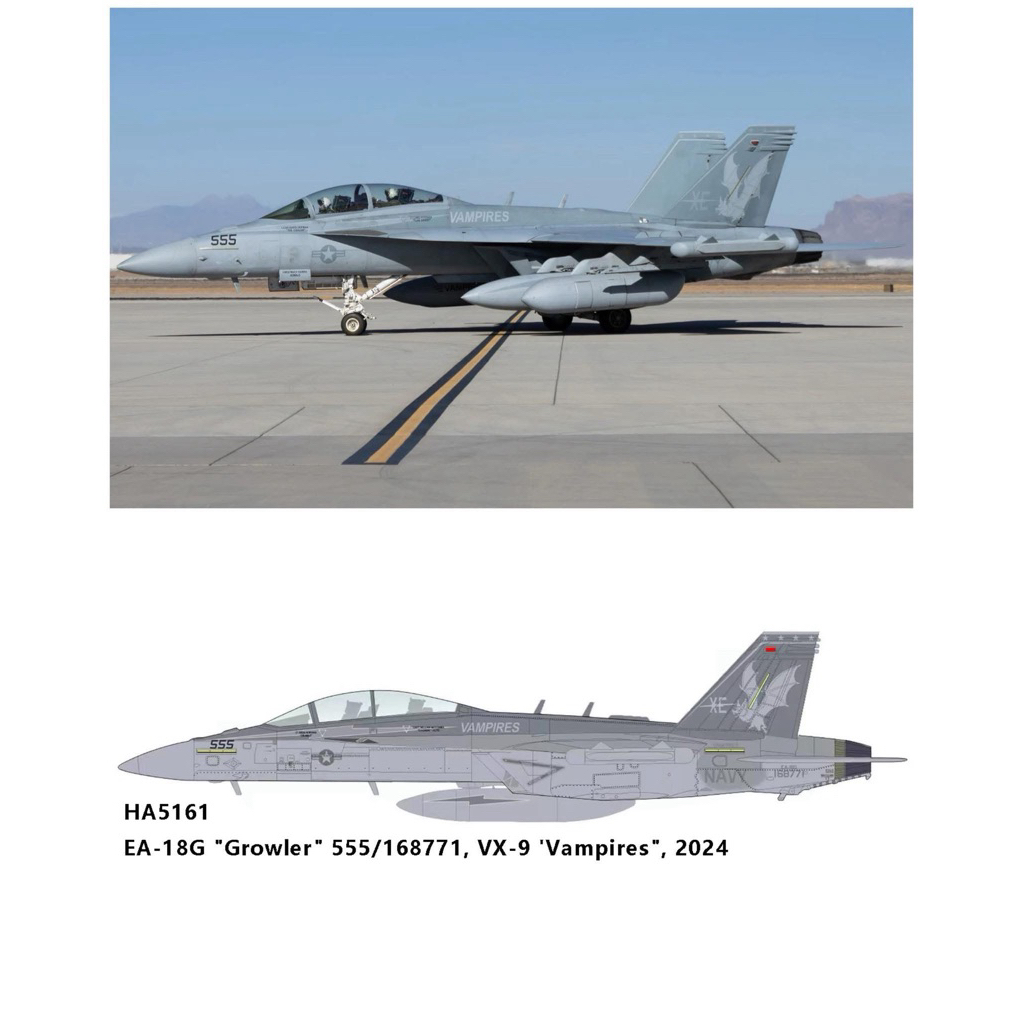 【Pre-Order】 Diecast Model Hobby Master 1:72 – EA-18G Growler VX-9 “Vampires” 2024 (HA5161)