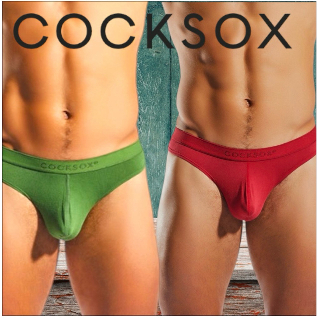 กางเกงในชาย Cocksox Thong 2สี แดงเมเปิ้ล และเขียวrainฟอเรส  size S-XL