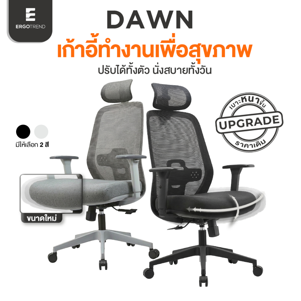 Ergotrend เก้าอี้เพื่อสุขภาพเออร์โกเทรน รุ่น DAWN