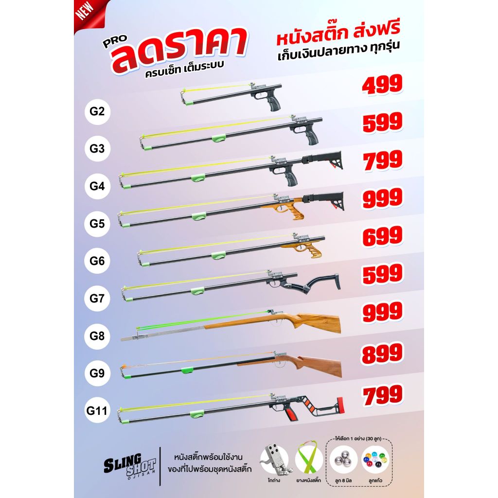 รวมหนังสติ๊กระบบไกถ่างพร้อมใช้งาน แถมครบ ประกอบพร้อมใช้