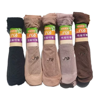 [ส่งไว]ถุงน่องข้อสั้น 10 คู่ มีกันลื่น แบบบาง ฟรีไซส์ ผ้ายืด ใส่สบาย พร้อมส่ง