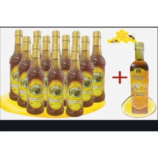 น้ำผึ้งป่าเดือนห้าขวดพลาสติกน้อยหน่า 1000g 12ขวดแถม1ขวด1000g
