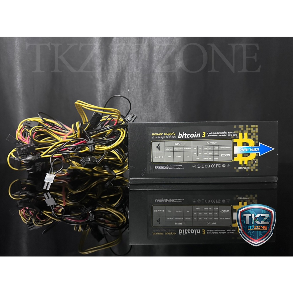 เพาเวอร์ซัพพลายสำหรับการขุด (mining power supply) Gview bitcoin 3 AIR ( 1200w FULL)