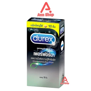 Durex Performa ถุงยางอนามัย ดูเร็กซ์ เพอร์ฟอร์มา ถุงยาง มีสารชะลอการหลั่ง ขนาด 52.5 มม. บรรจุ 10 ชิ้น [1 กล่อง] JJ 6301