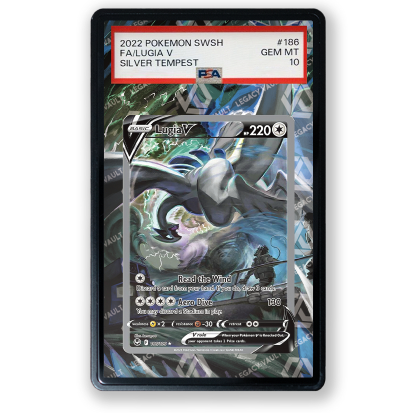 Lugia V #186 Pokemon Silver Tempest / #110 Pokemon Japanese Paradigm Trigger Extended Art For PSA