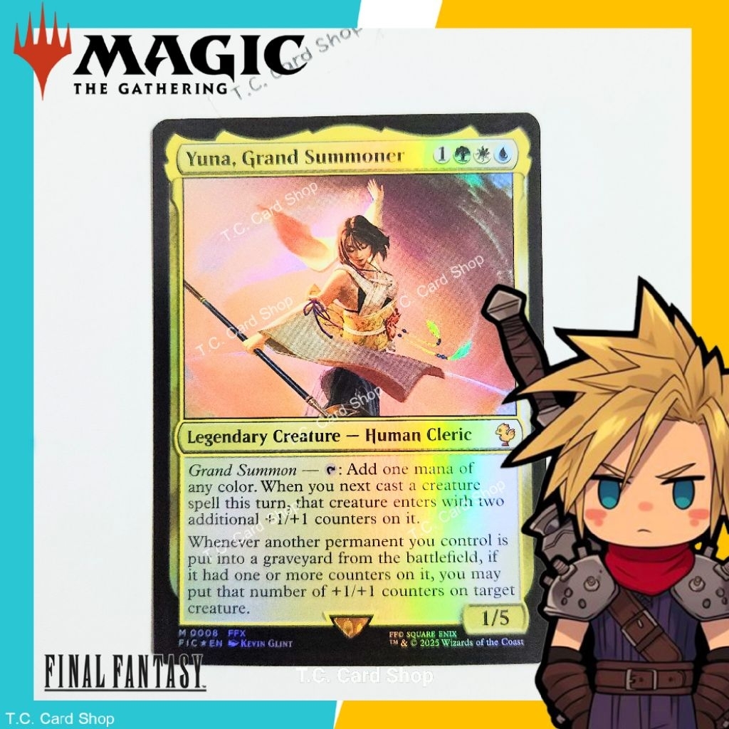 Yuna, Grand Summoner (Foil) - M0008 - FFX - Final Fantasy - Magic the Gathering (MTG) (FIC)