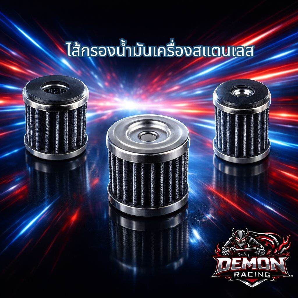 ไส้กรองน้ำมันเครื่องสแตนเลส YAMAHA , KAWASAKI , SUZUKI