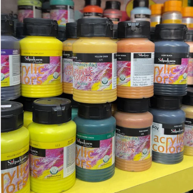 Silpakorn (2/4)สีอะคริลิค ศิลปากรประดิษฐ์ ขนาด250ml. 8.4US fl.oz