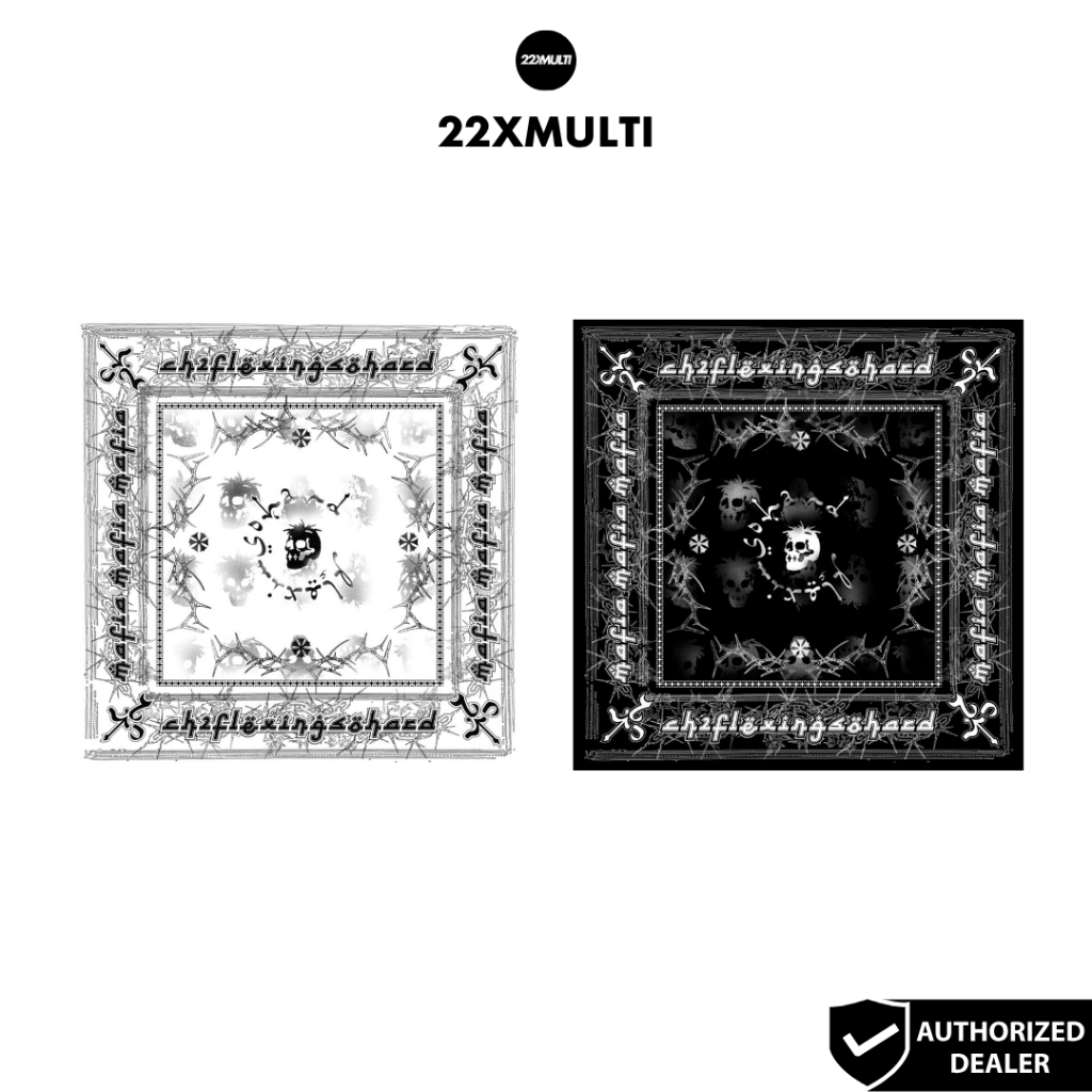 CH2 - MAFIA BANDANA/ BLACK/ WHITE