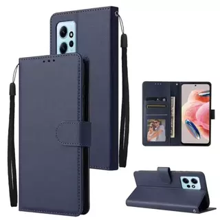 เคสแบบพับได้สำหรับ Xiaomi Redmi Note12 4G 5G Note12Pro เคสกระเป๋าหนัง ใส่บัตร ป้องกันโทรศัพท์ แม่เหล็กล็อค แถมสาย