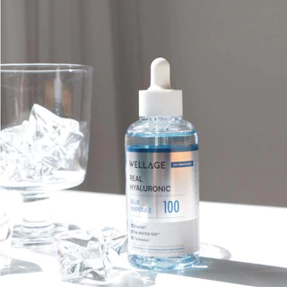 แท้💯ส่งไว🚀 WELLAGE REAL HYALURONIC BLUE 100 AMPOULE 60ml เซรั่มเติมน้ำ ผิวชุ่มชื้น เปล่งปลั่ง กลาสสกิน